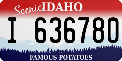 ID license plate I636780