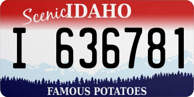 ID license plate I636781