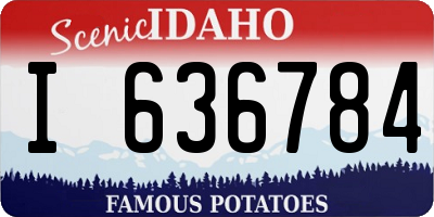 ID license plate I636784