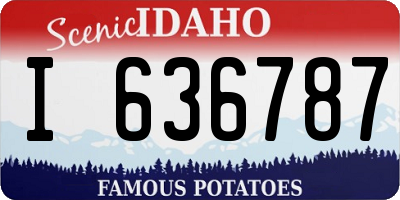 ID license plate I636787