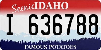 ID license plate I636788