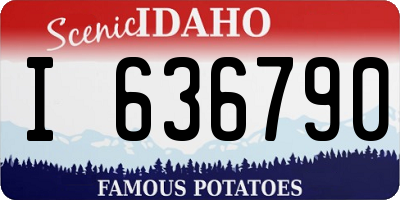 ID license plate I636790