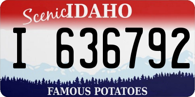 ID license plate I636792