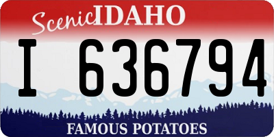 ID license plate I636794