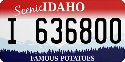ID license plate I636800