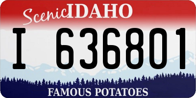 ID license plate I636801