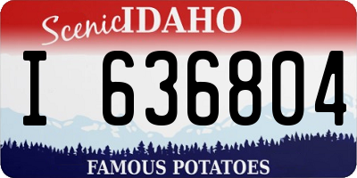 ID license plate I636804