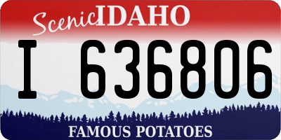 ID license plate I636806