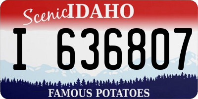 ID license plate I636807