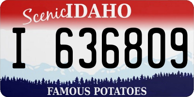 ID license plate I636809