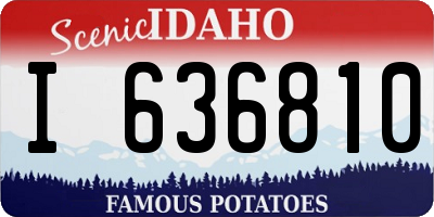 ID license plate I636810