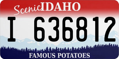 ID license plate I636812