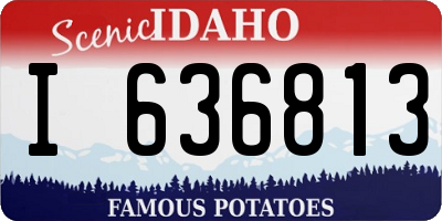 ID license plate I636813