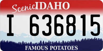 ID license plate I636815