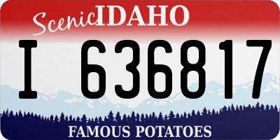 ID license plate I636817