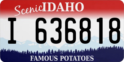 ID license plate I636818