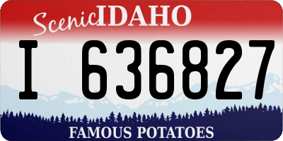ID license plate I636827