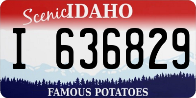 ID license plate I636829