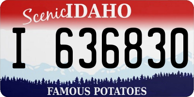 ID license plate I636830