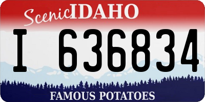 ID license plate I636834