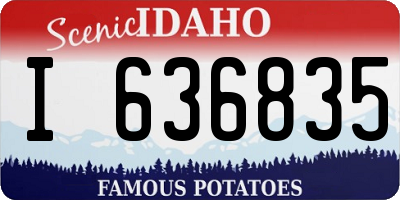 ID license plate I636835