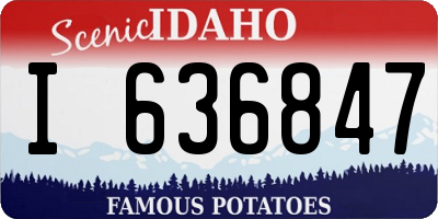 ID license plate I636847