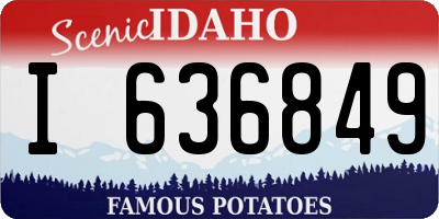 ID license plate I636849