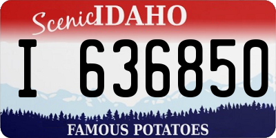 ID license plate I636850