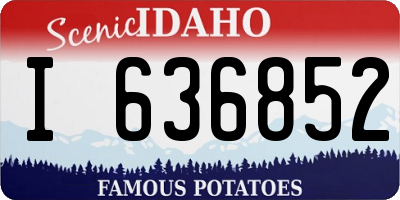 ID license plate I636852
