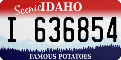 ID license plate I636854