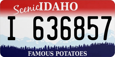 ID license plate I636857