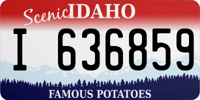 ID license plate I636859