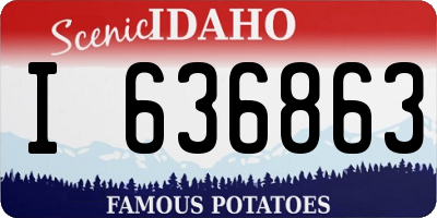 ID license plate I636863