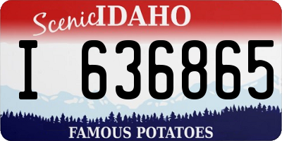 ID license plate I636865