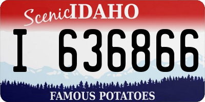 ID license plate I636866