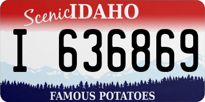 ID license plate I636869