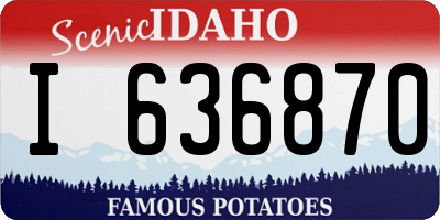 ID license plate I636870