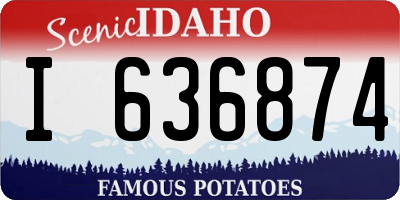 ID license plate I636874