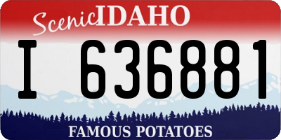 ID license plate I636881