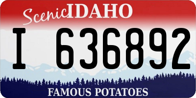 ID license plate I636892