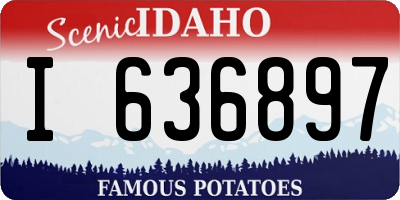 ID license plate I636897