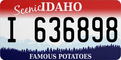 ID license plate I636898