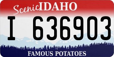 ID license plate I636903