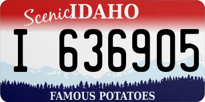 ID license plate I636905
