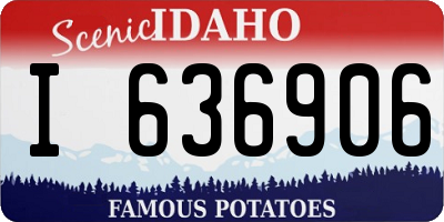 ID license plate I636906