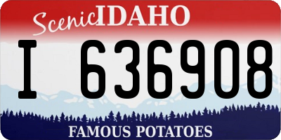 ID license plate I636908