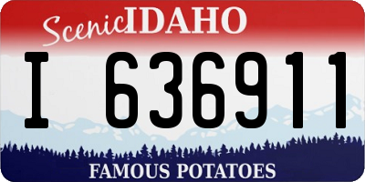 ID license plate I636911