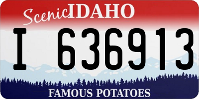 ID license plate I636913
