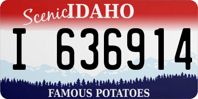 ID license plate I636914