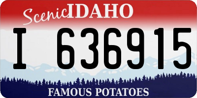 ID license plate I636915